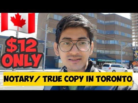 Notary - True copy in Toronto, Canada process with Minimum Cost