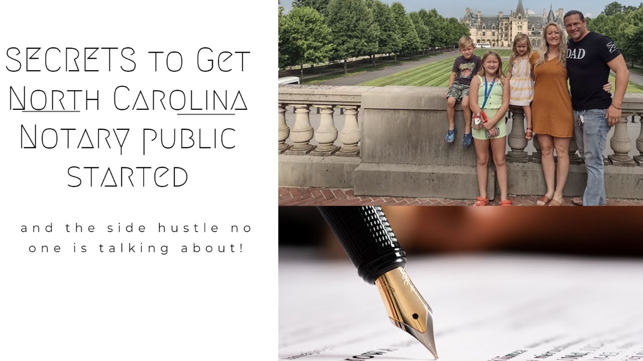 How Get/Be  a North Carolina Notary Public & Start a Thriving Side Hustle Business with No Ads