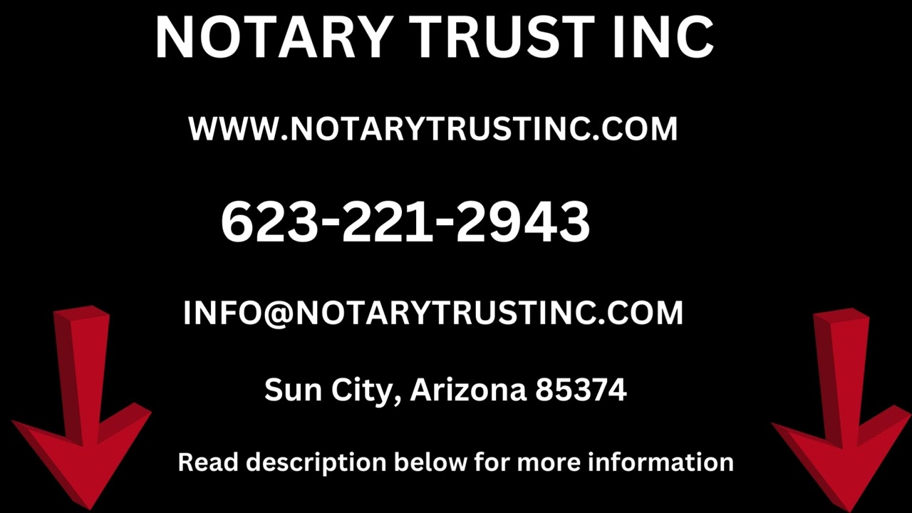 Copy of  Notary Public, Sun City , AZ, 85374, Open Early and Late. I am the notary public near you.