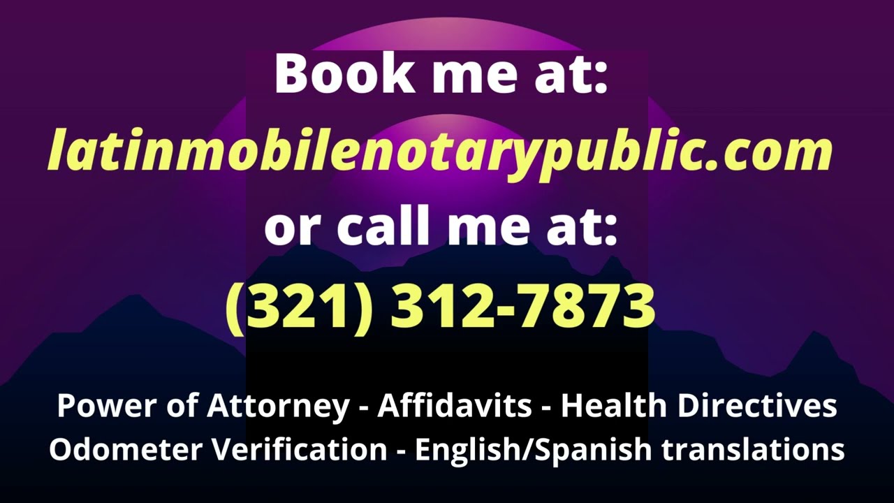 32909, Power of Attorney, Traducciones, Affidavits, Notary Near