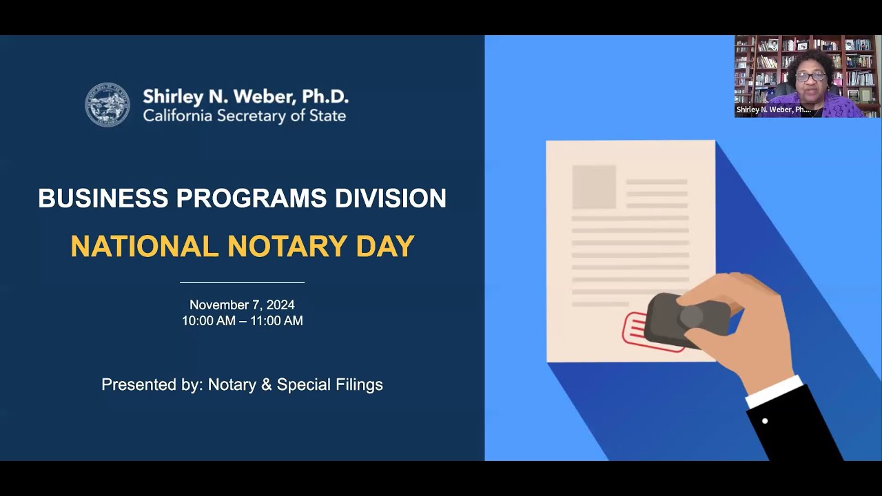 Business Programs Division: National Notary Public Day Virtual Workshop