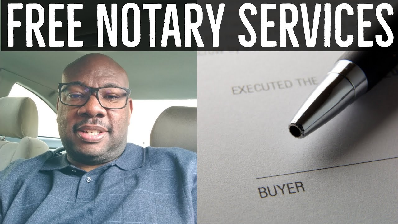 Free Notary Services at your local Bank