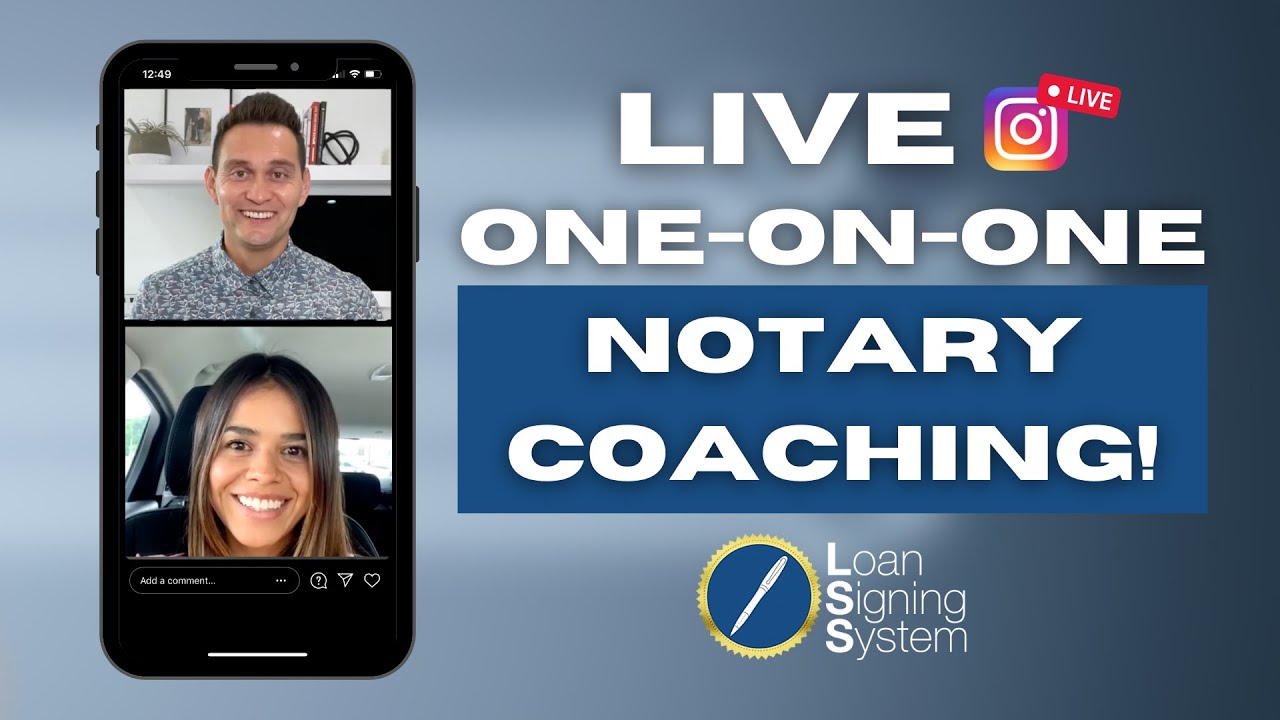 LIVE 1-on-1 Coaching with Notary Public Loan Signing Agents!